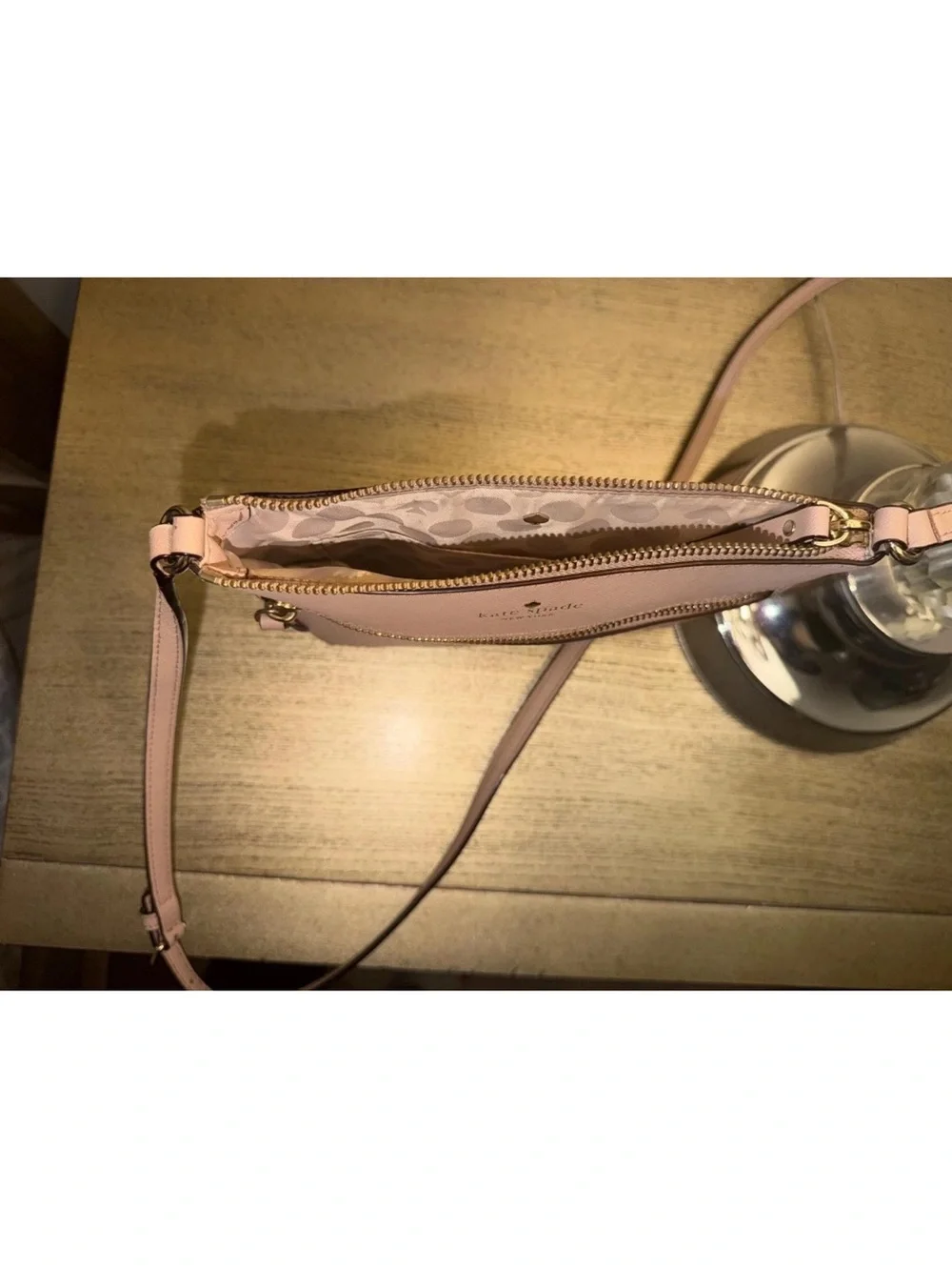 kate spade Pale Pink Saffiano Crossbody with Gold Hardware